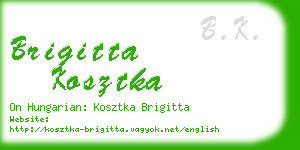 brigitta kosztka business card